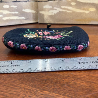 Deco micropoint embroidered purse