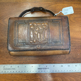 vintage cameo studios tooledleather wallet/clutch