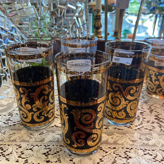 Culver ebony baroque Tom Collins glass - Jackson Square Mall