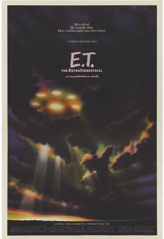 Vintage E.T. the Extra Terrestrial (1982) film lobby card poster, US