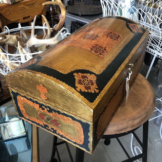 C BK Extra Large Treasure Chest, hand-painted on wood.