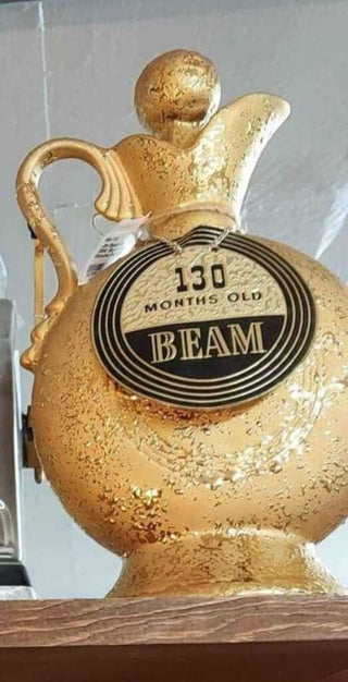 As is. Jim Beam Decanter 1956, Royal Gold Round Genuine Regal China 22k