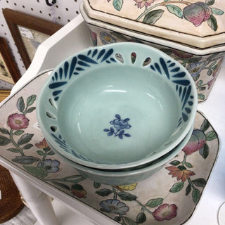 Vintage Japanese Cut out bowls (set of 2)