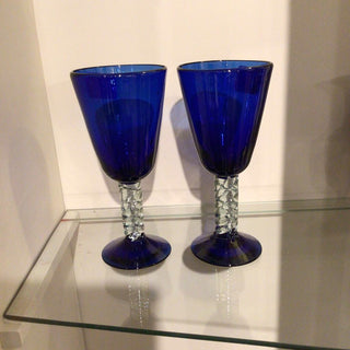 Blue glasses set of two