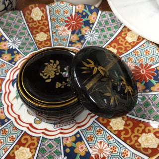 Japanese Black and Mother of Pearl Coasters (set of 6 in box)