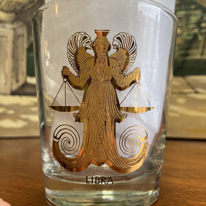 Vintage Astrology Cocktail Glass