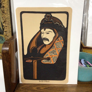 King of Swords tarot mini poster card 1967