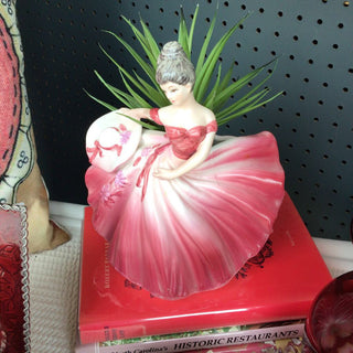 Ceramic lady plant holder