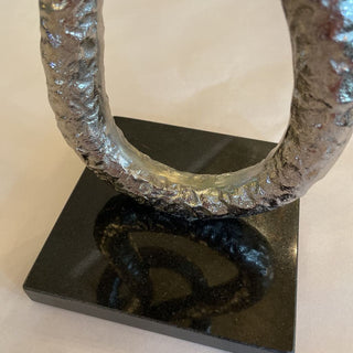 Marble and metal modern sculpture