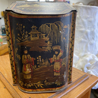 Antique Tea Tin Caddy Japanese