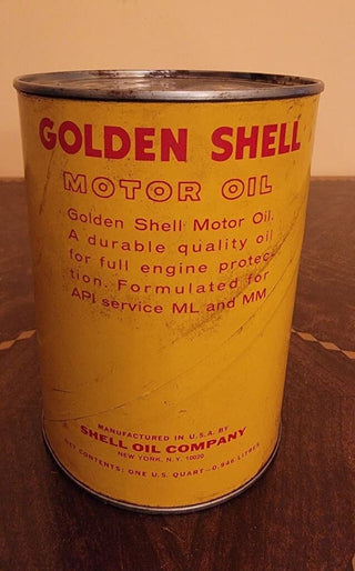 Golden Shell Motor Oil can DNC