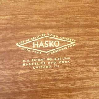 Hasko Trays Fox Hunt Horse Equestrian Wood Lithograph Set (4) as is