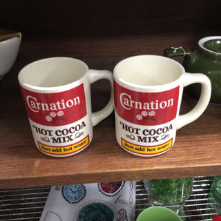 1980s Carnation Mugs (PAIR ONLY)