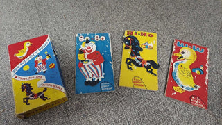 1948 the WIGGLY books, set of 3, BOBO, LULU, & HIHO, w original box