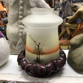 Hand painted candle shade & stand