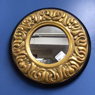 Gold Round Mirror