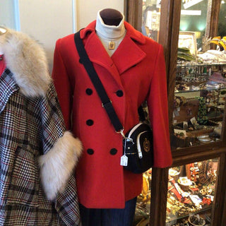Ralph Lauren Red Wool Coat