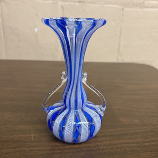 Murano caned vase labeled