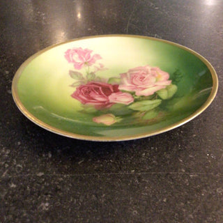 Hand Painted Rose Plate
