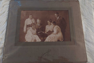 Edwardian Family Reading Together Photograph
