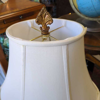Vintage Black Lamp with Ivory Shade