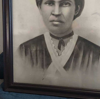 Large Victorian Portrait Of a Young African American Woman, thought to be Amanda Berry Smith