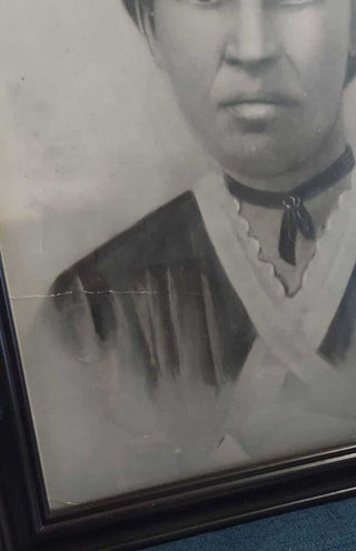 Large Victorian Portrait Of a Young African American Woman, thought to be Amanda Berry Smith