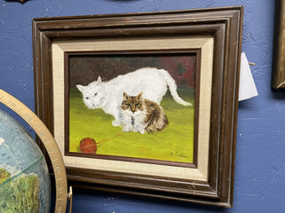 C: Two Kitties, framed