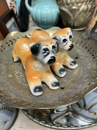 Pair of Asian dogs, ceramic