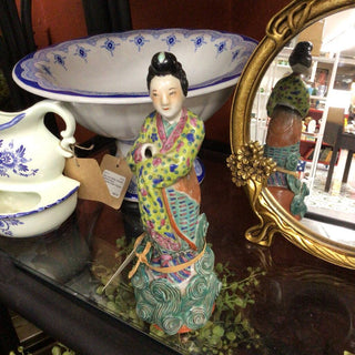 A Chinese Antique Porcelain Standing Figurine of a Lady small