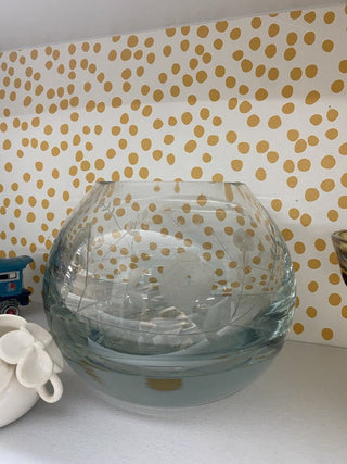 ETCHED GLASS BOWL