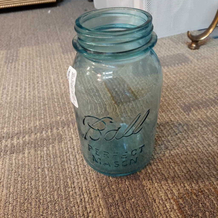 1923-33 Ball Perfect Mason Blue Jar, NO LID