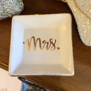 "Mrs" Trinket Dish - Wedding