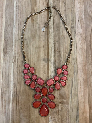 NL Coral Beaded Bib Necklace