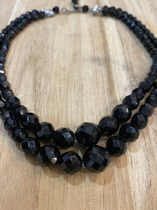 Black & Silver Beaded Necklace