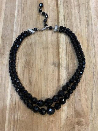 Black & Silver Beaded Necklace