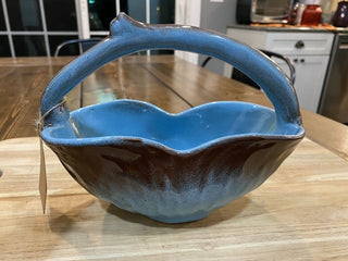 Blue Ceramic Basket- Italy