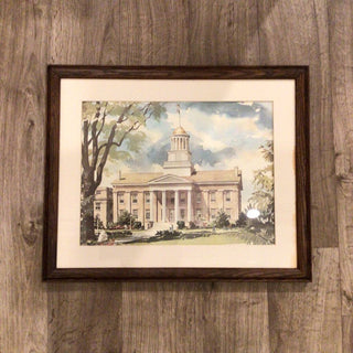 Capital Building Watercolor Painting in frame