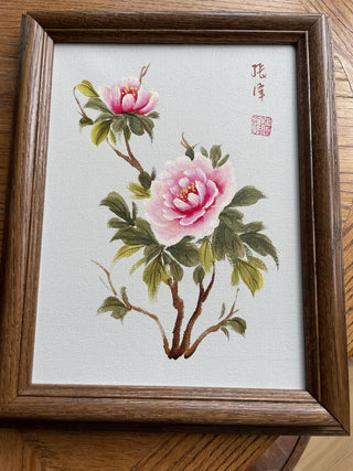 Pink Rose Painting Vertical