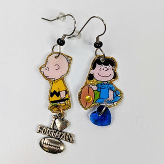 A Charlie Brown & Lucy Enamel Earrings-New