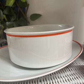 Medallion Orange Line by Thomas (Rosenthal) made in Germany, 8.25"