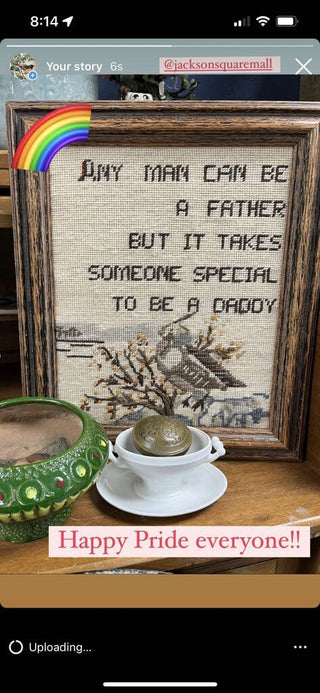 Be A Daddy embroidered, frame