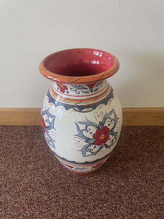 Tall Pottery Vase BoHo -16" H