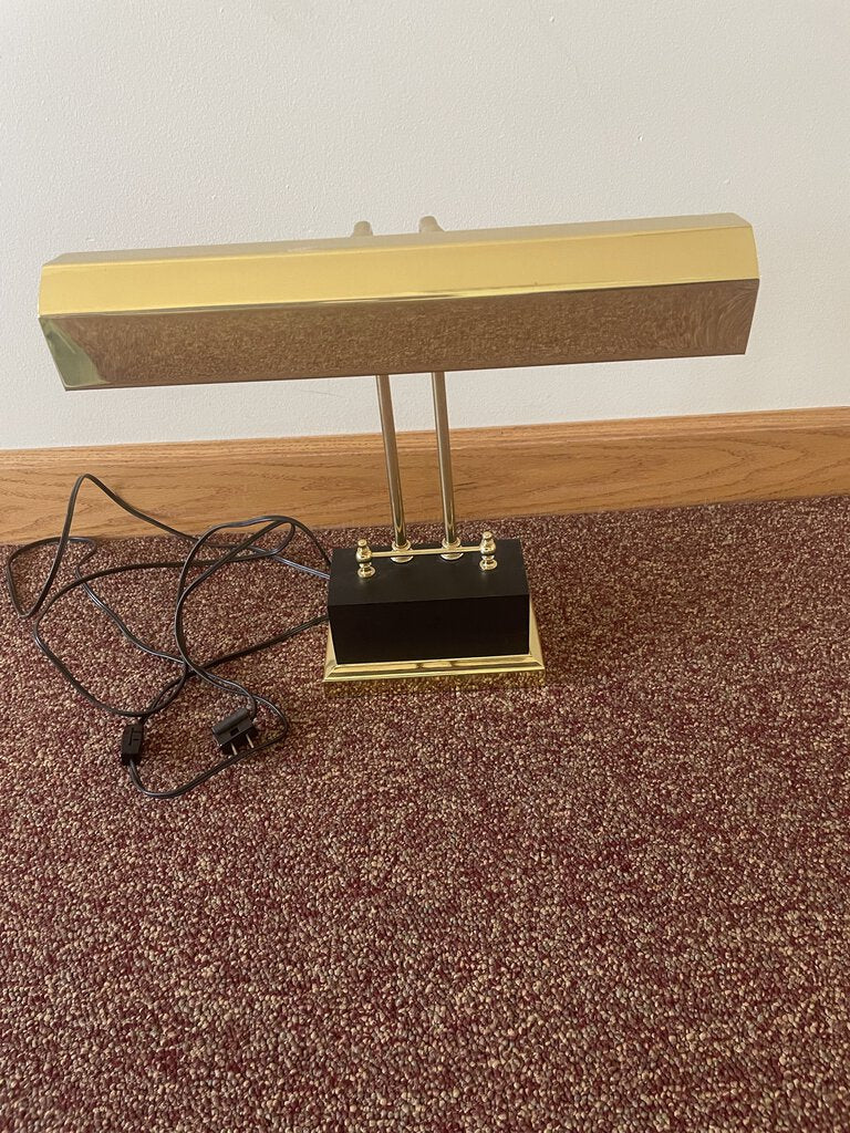 Brass Desk Lamp- Heavy 15" high