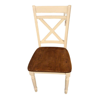 Distressed X-Back Wood Chair, Firm!