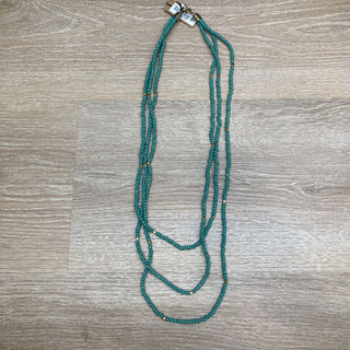 Sage Green Long Multi-Strand Necklace | Fair Trade