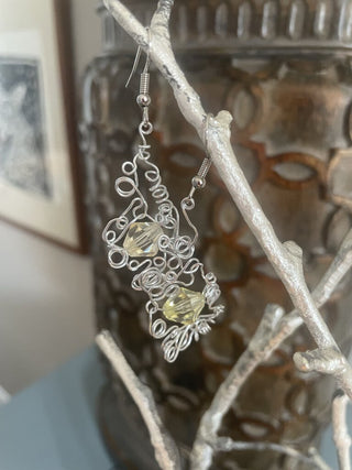 A - Silver Lace w/Yellow Bead