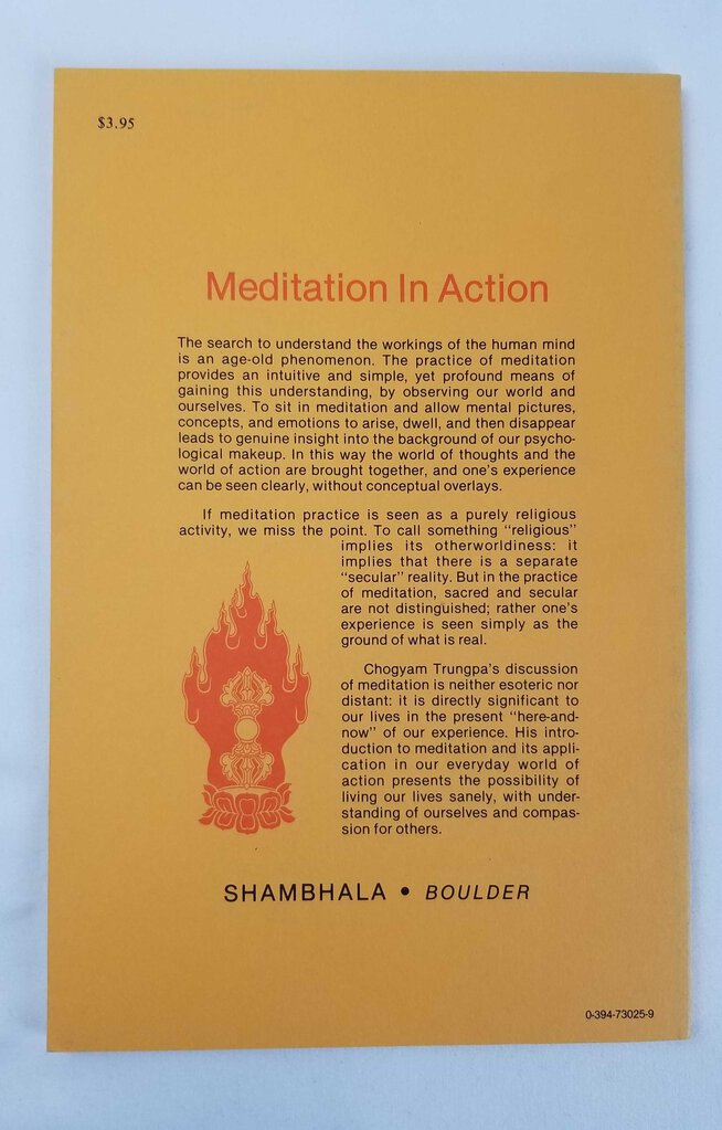 Book 1969 Meditation in Action Shambala Press