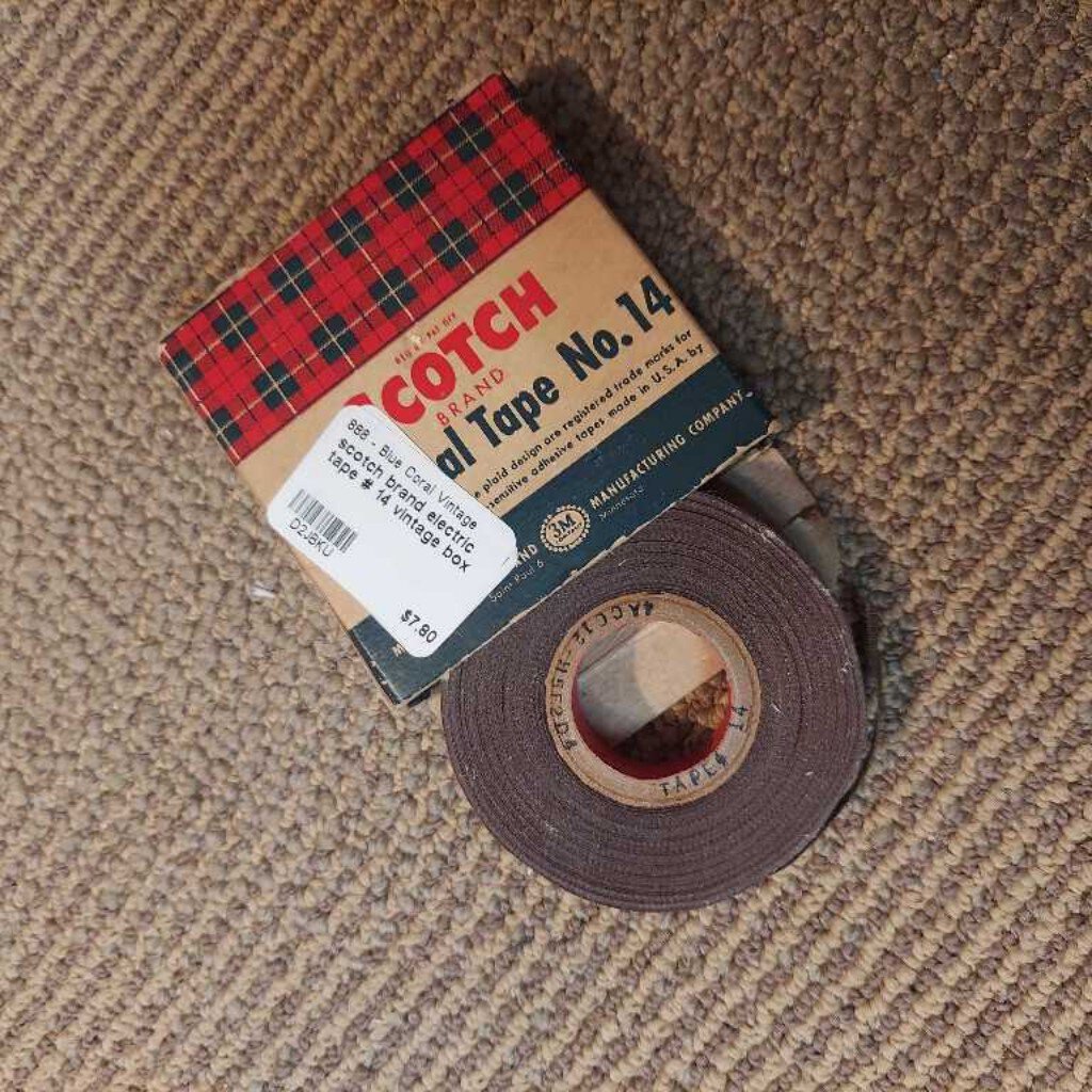 scotch brand electric tape # 14 vintage box
