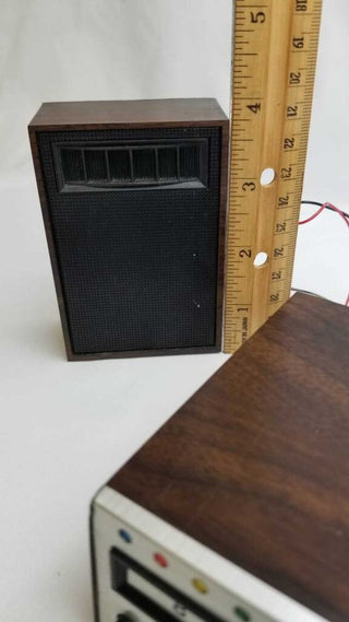 Miniature Receiver 5" AM Radio 1970s Woodgrain Windsor Company Novelty Doll Sized Micro Petite Fathers Day Funny Gag Gift